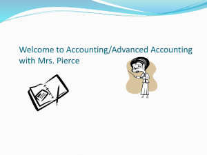 Accounting Course Procedures, Expectations 2015-2016