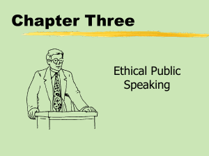 Ground Rules For Ethical Speaking
