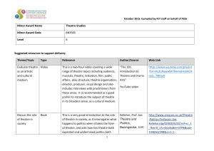 Theatre Studies Resource List