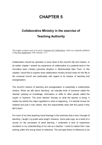 Collaborative Ministry in the exercise of