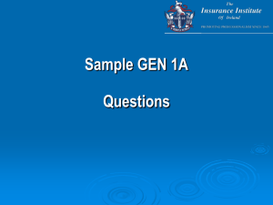 A Sample Question - The Insurance Institute of Ireland