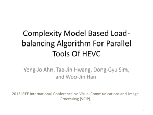 Complexity Model Based Load-balancing Algorithm For Parallel