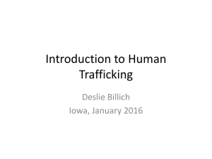 Introduction to Human Trafficking