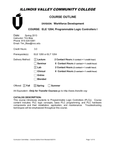 Programmable Logic Controllers I