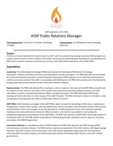 ASSP Application 2015-2016 ASSP Public Relations Manager Time