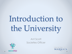 Introduction to the University