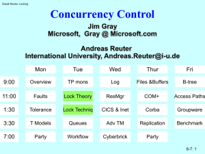 concurrency control - Microsoft Research