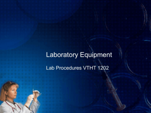 Laboratory Equipment - Laboratory Procedures