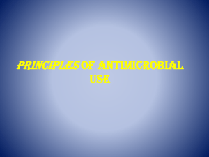 Principles of Antimicrobial Use
