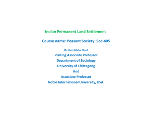 Permanent Land Settlement