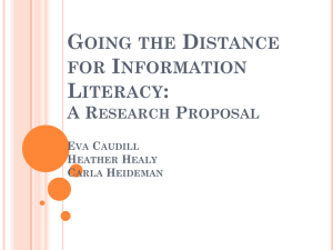 Going the Distance for Information Literacy: A Research Proposal
