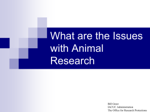 What are the Issues with Animal Research? PowerPoint