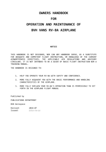 Vans RV8A - Owners Manual & Pilots Operating Handbook