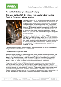 The new Nokian WR D4 winter tyre masters the