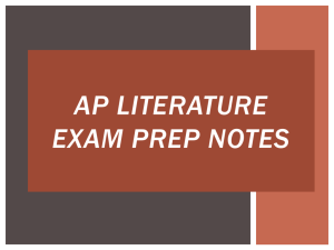AP Literature Exam Review