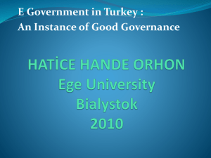hande E-GOVERNMENT in TURKEY