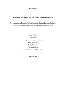 The Performance Impact of online Customer