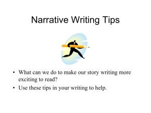 Narrative Writing Tips