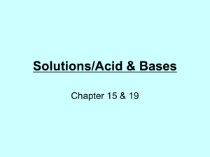 Solutions/Acid & Bases