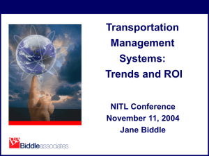 Transportation Management Systems
