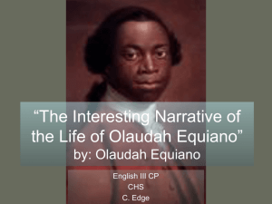 “The Interesting Narrative of the Life of Olaudah Equiano” by