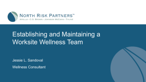 A wellness team is comprised of wellness champions, employees