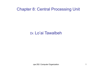 Chapter 8:Central Processing Unit