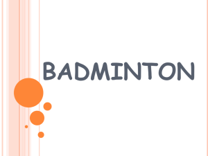 Badminton powerpoint
