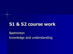 S1 & S2 course work
