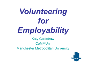 Qualitative benefits to volunteering for employability