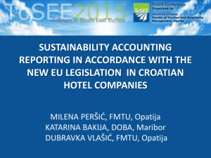 Sustainability in the practice of Croatian hotel companies