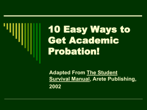 10 Easy Ways to Earn Academic Probation