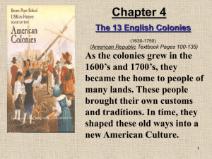 The Puritans sailed to New England and set up their colony in
