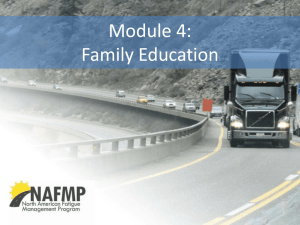 Module 3 Driver Education - North American Fatigue Management