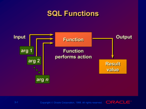 Oracle SQL Functions