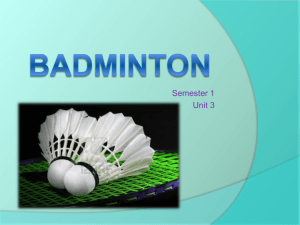 Badminton Study Guide PPT