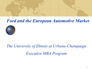 Ford and the European Automotive Market