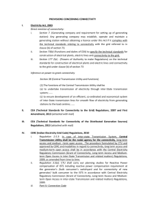 PROVISIONS CONCERNING CONNECTIVITY Electricity Act, 2003