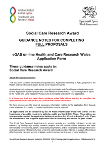 Co-applicants - Health and Care Research Wales