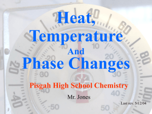 Heat, Temperature, & Phase Changes