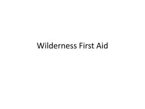 Wilderness 1st Aid (Powerpoint PPT)