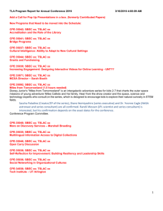 2016 Conference Schedule. - Texas Library Association