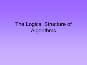 The Logical Structure of Algorithms