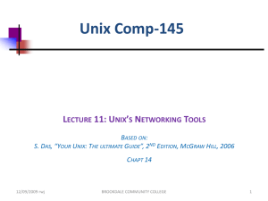 Unix Comp-145-Lecture11 - Brookdale Community College