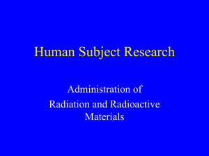Human Subject Research - Environmental Health & Safety