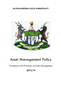 Asset Management Policy 2013/14 - Ba