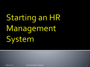 Starting an HR Management System