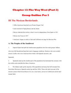 Group Outline Per 3 III The Mexican Borderlands