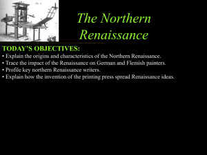 Renaissance Ideas Spread to Northern Europe