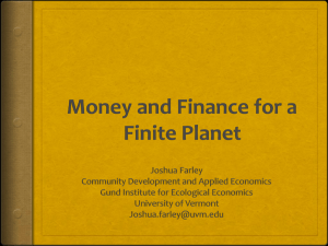 Money and finance - University of Vermont